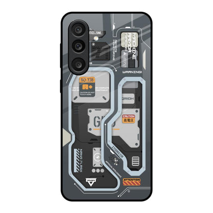 Retro Futuristic Samsung Galaxy M56 5G Glass Back Cover Online