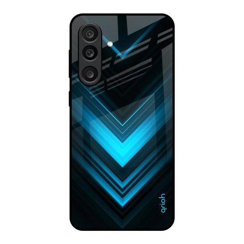 Vertical Blue Arrow Samsung Galaxy M56 5G Glass Back Cover Online