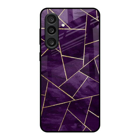 Geometric Purple Samsung Galaxy M56 5G Glass Back Cover Online