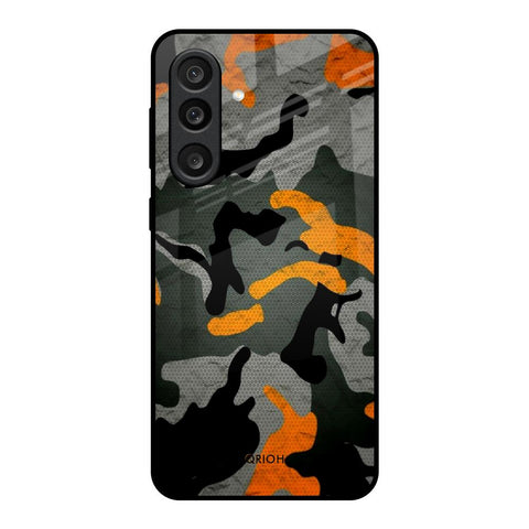 Camouflage Orange Samsung Galaxy M56 5G Glass Back Cover Online