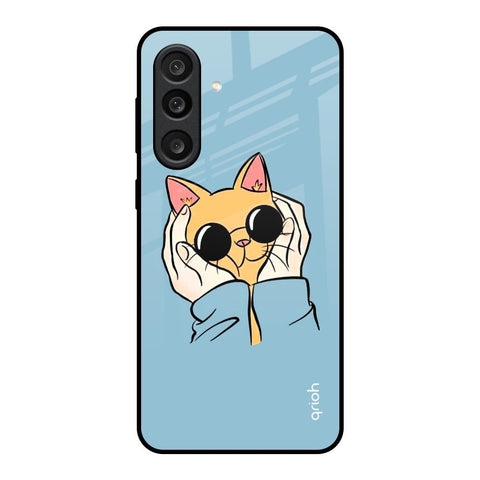 Adorable Cute Kitty Samsung Galaxy M56 5G Glass Back Cover Online