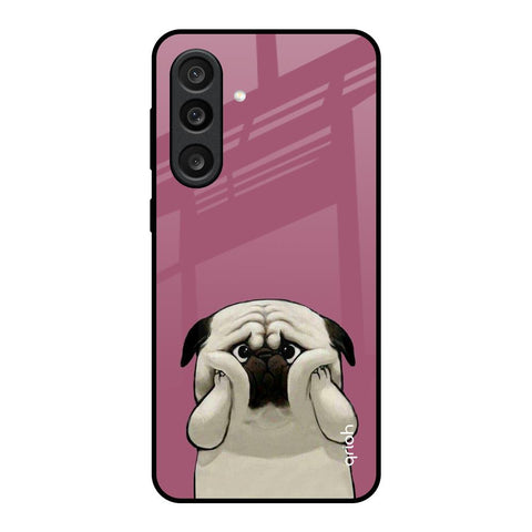 Funny Pug Face Samsung Galaxy M56 5G Glass Back Cover Online