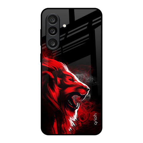Red Angry Lion Samsung Galaxy M56 5G Glass Back Cover Online