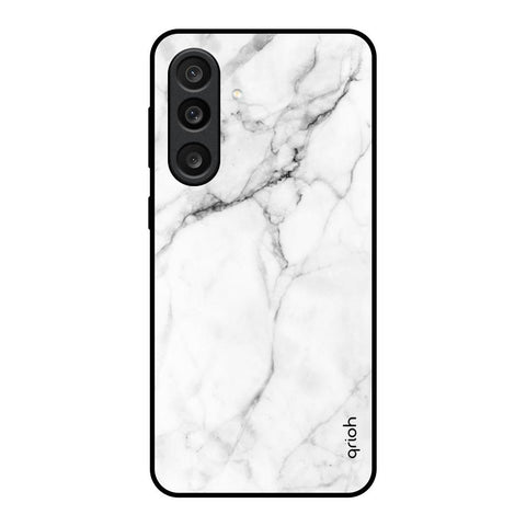 Modern White Marble Samsung Galaxy M56 5G Glass Back Cover Online