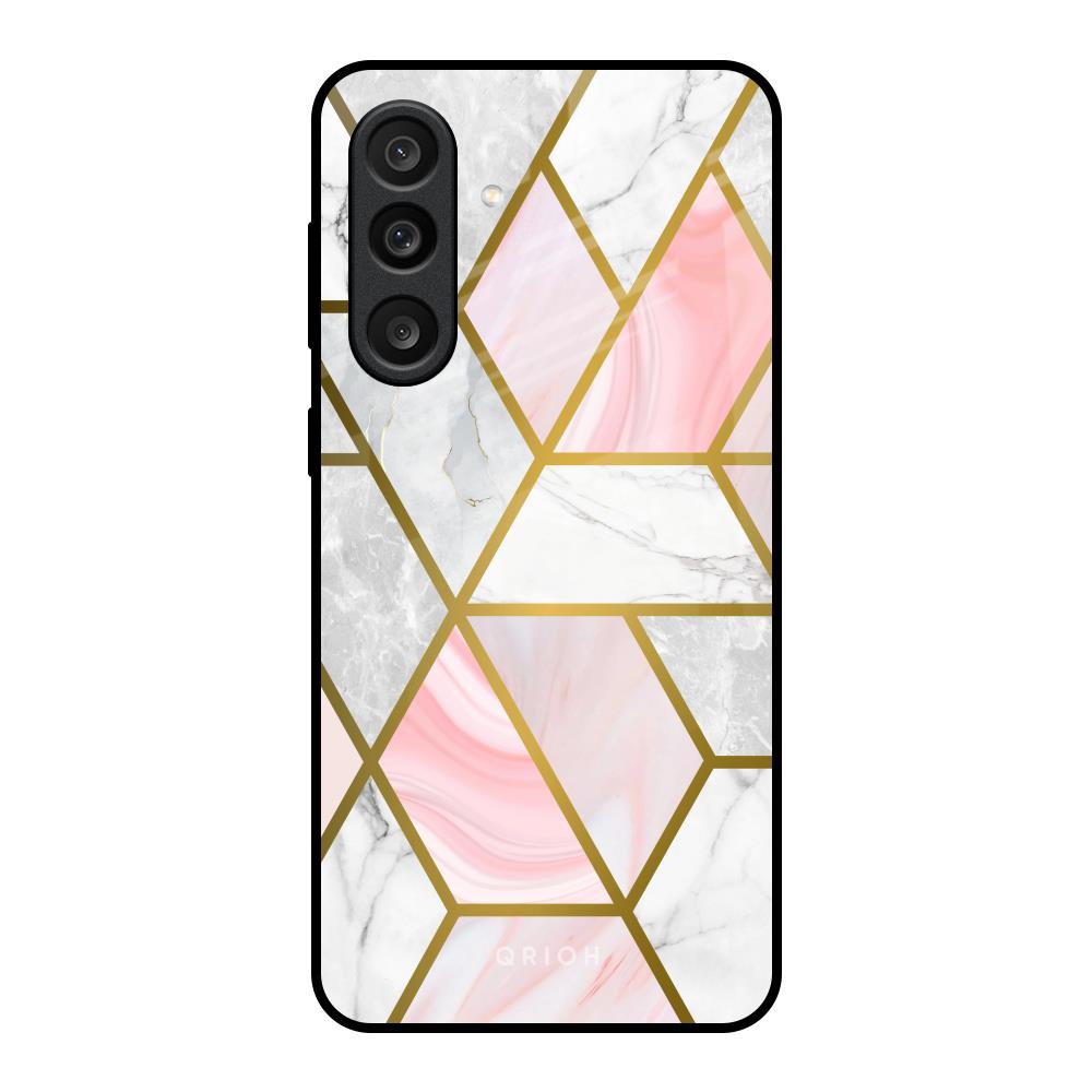 Geometrical Marble Samsung Galaxy M56 5G Glass Back Cover Online