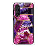 Electroplated Geometric Marble Samsung Galaxy M56 5G Glass Back Cover Online