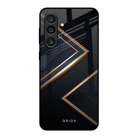Sleek Golden & Navy Samsung Galaxy M56 5G Glass Back Cover Online