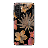 Lines Pattern Flowers Samsung Galaxy M56 5G Glass Back Cover Online