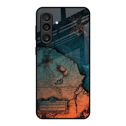 Geographical Map Samsung Galaxy M56 5G Glass Back Cover Online