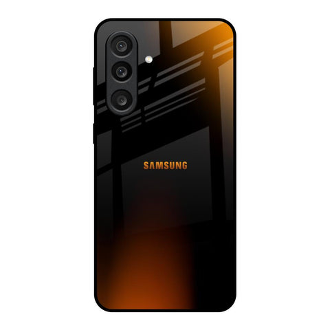 Orange Black Fusion Samsung Galaxy M56 5G Glass Back Cover Online