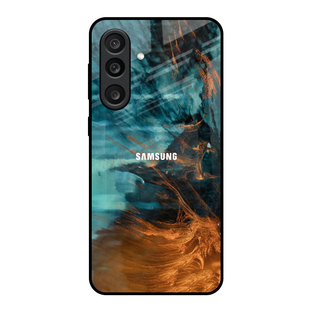 Golden Splash Samsung Galaxy M56 5G Glass Back Cover Online