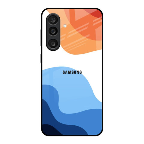 Wavy Color Pattern Samsung Galaxy M56 5G Glass Back Cover Online
