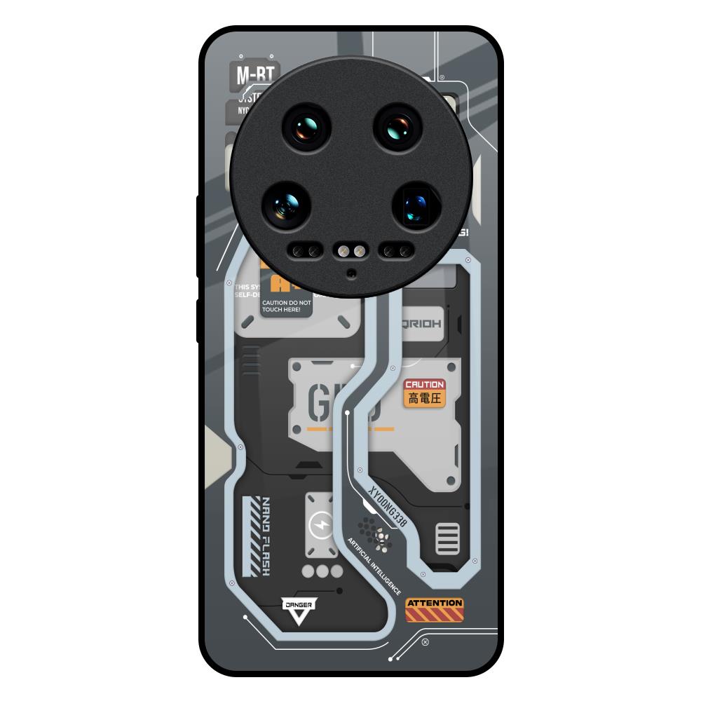 Retro Futuristic Mi 14 Ultra 5G Glass Back Cover Online