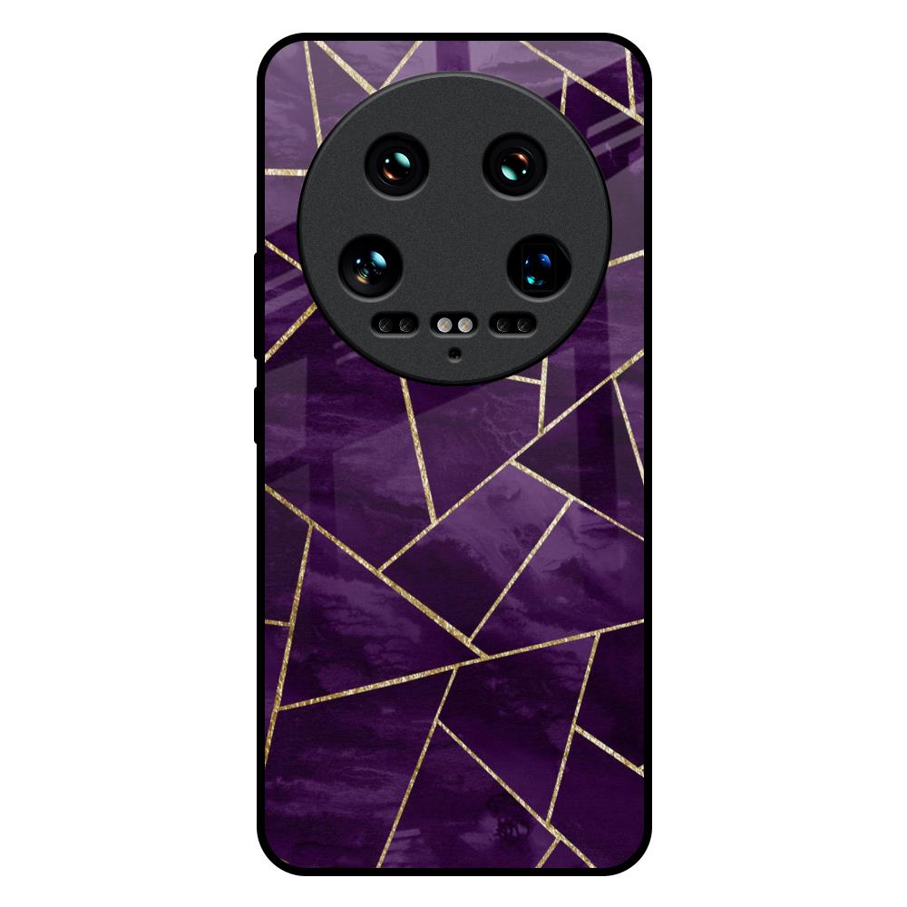 Geometric Purple Mi 14 Ultra 5G Glass Back Cover Online
