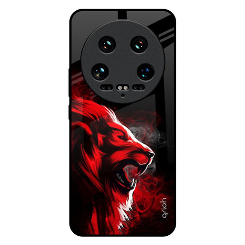 Red Angry Lion Mi 14 Ultra 5G Glass Back Cover Online