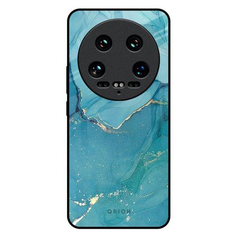 Blue Golden Glitter Mi 14 Ultra 5G Glass Back Cover Online