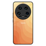 Orange Curve Pattern Mi 14 Ultra 5G Glass Back Cover Online