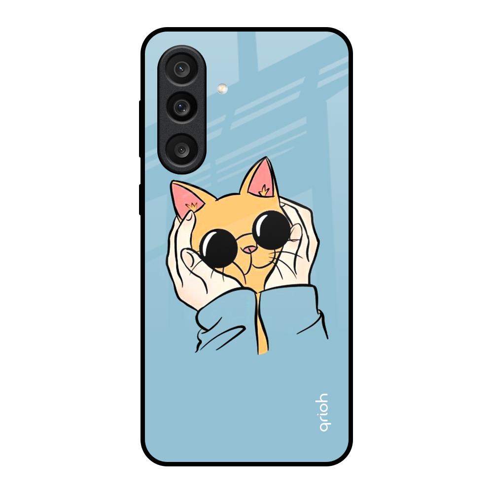 Adorable Cute Kitty Samsung Galaxy F56 5G Glass Back Cover Online
