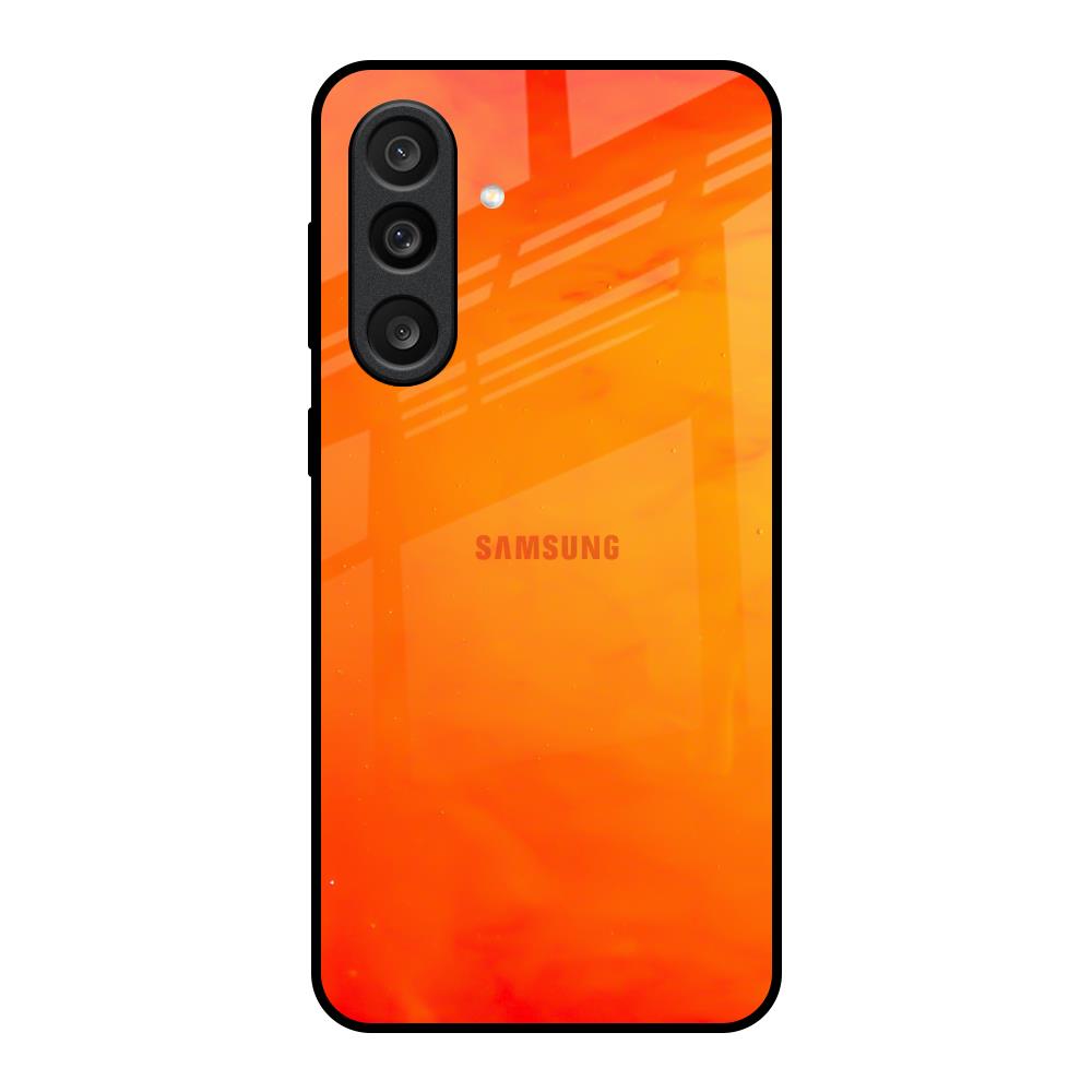 Tangy Orange Samsung Galaxy F56 5G Glass Back Cover Online