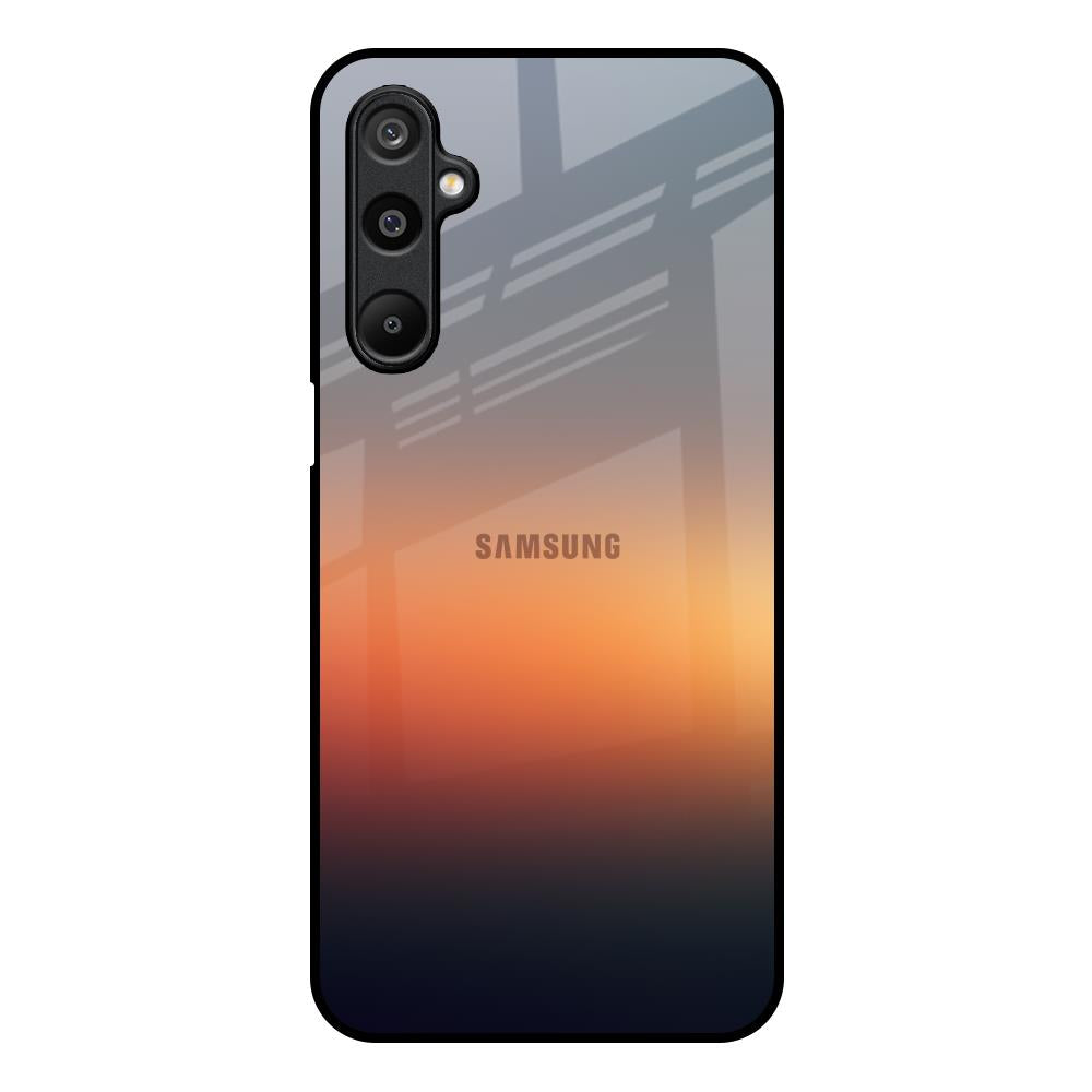 Aesthetic Orange Samsung Galaxy F16 5G Glass Back Cover Online
