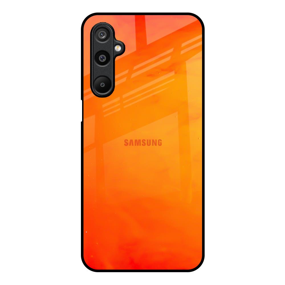 Tangy Orange Samsung Galaxy F16 5G Glass Back Cover Online