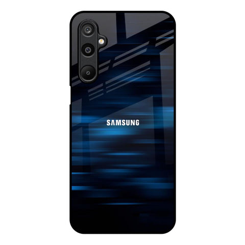 Blue Rough Abstract Samsung Galaxy F16 5G Glass Back Cover Online