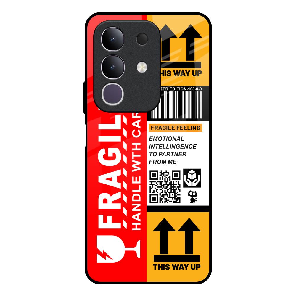 Handle With Care IQOO Z10x 5G Glass Back Cover Online