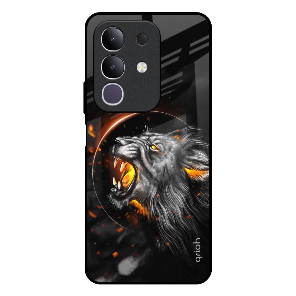 Aggressive Lion IQOO Z10x 5G Glass Back Cover Online