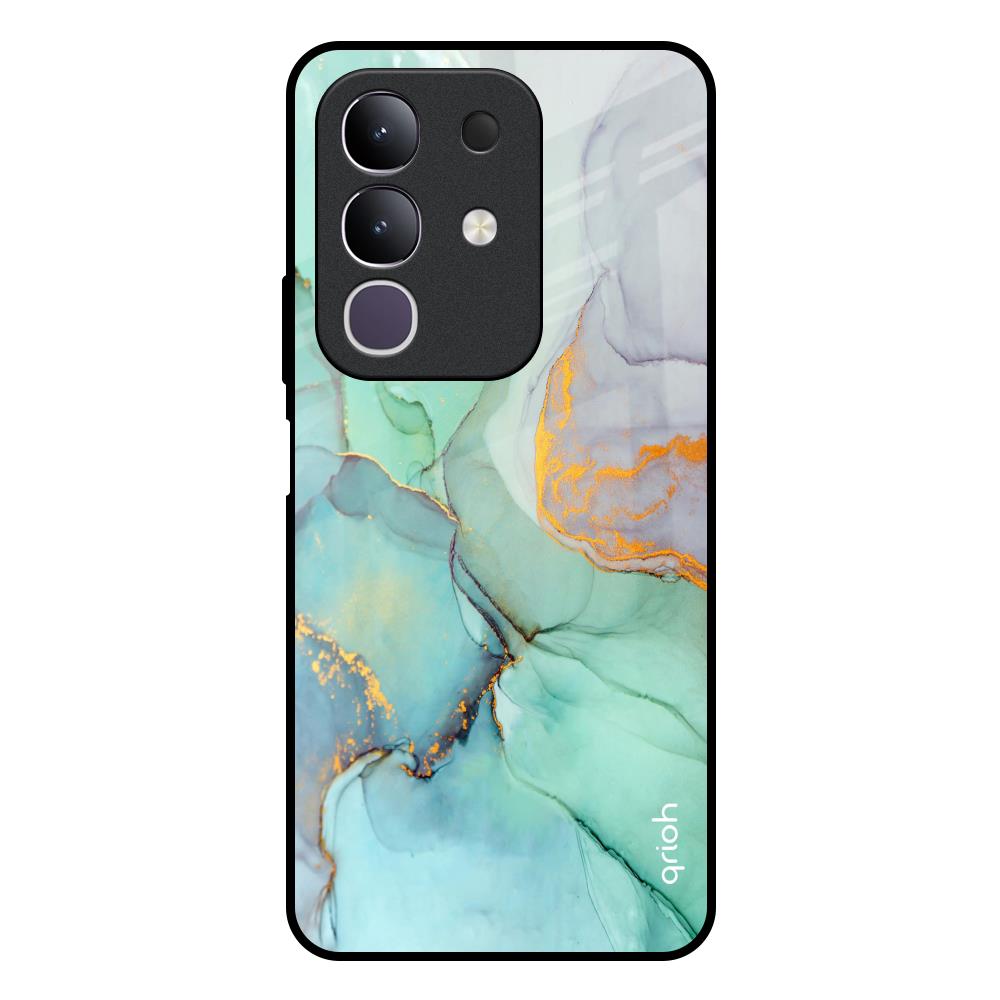 Green Marble IQOO Z10x 5G Glass Back Cover Online