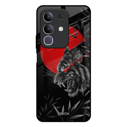 Red Moon Tiger IQOO Z10x 5G Glass Back Cover Online