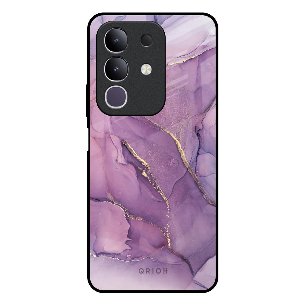 Purple Gold Marble IQOO Z10x 5G Glass Back Cover Online