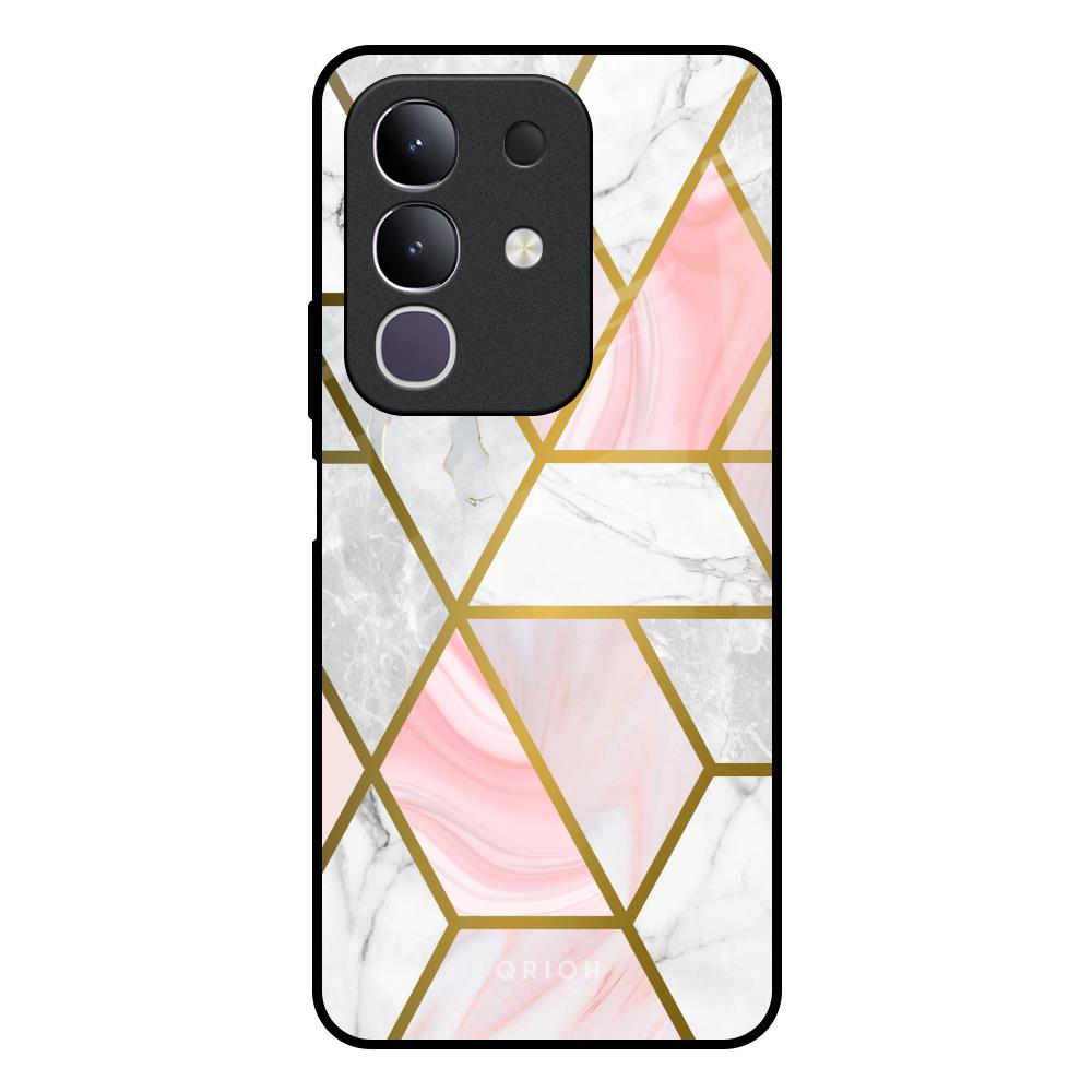 Geometrical Marble IQOO Z10x 5G Glass Back Cover Online
