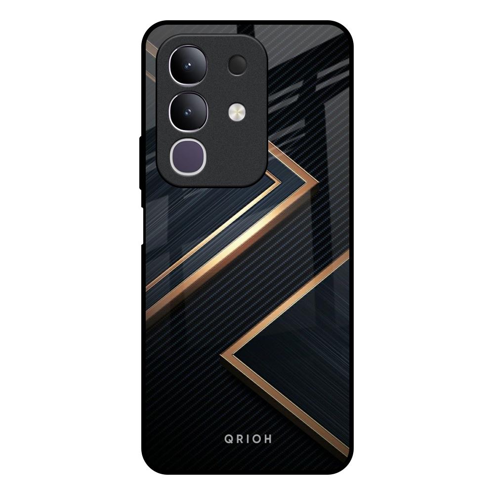 Sleek Golden & Navy IQOO Z10x 5G Glass Back Cover Online