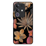 Lines Pattern Flowers IQOO Z10x 5G Glass Back Cover Online