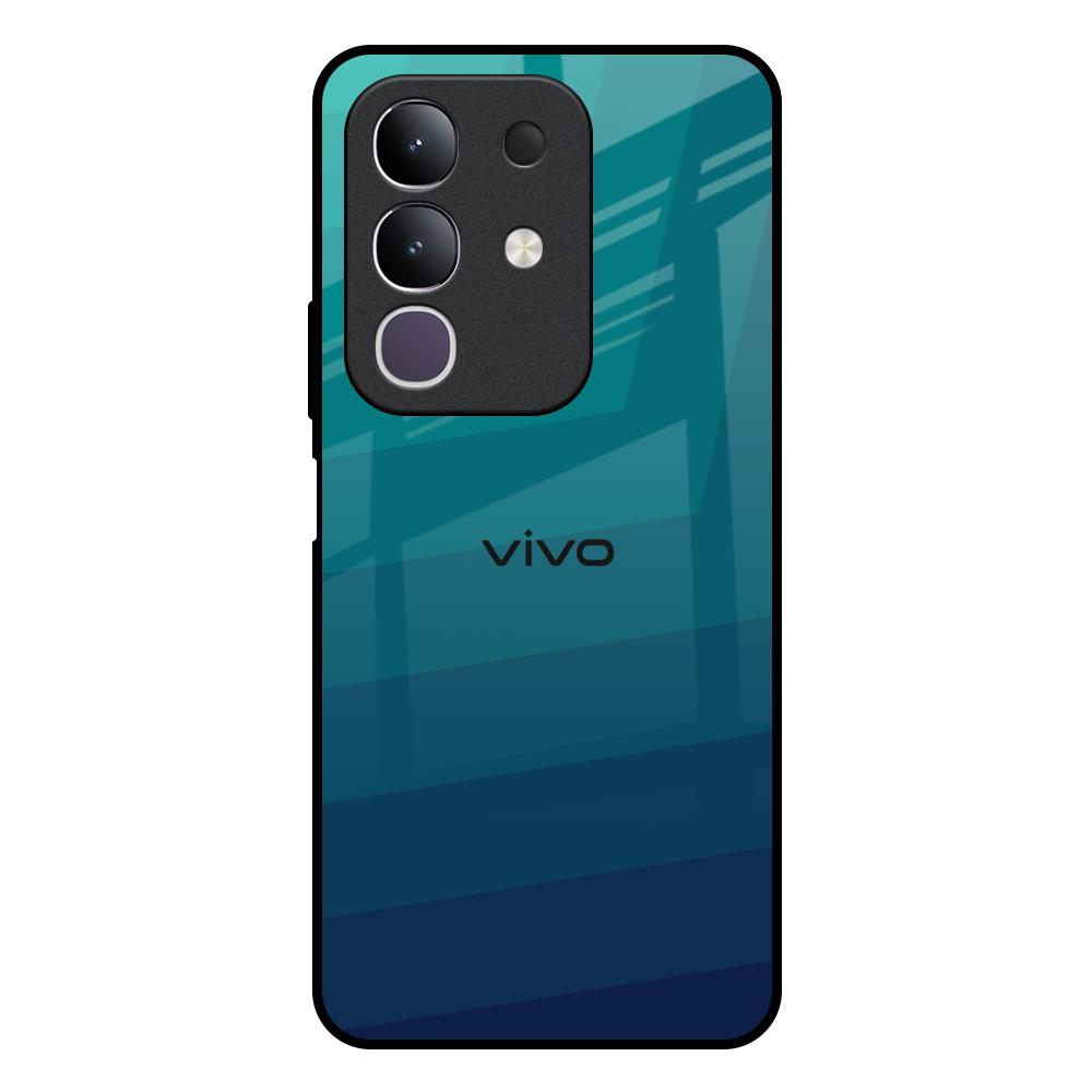 Green Triangle Pattern IQOO Z10x 5G Glass Back Cover Online