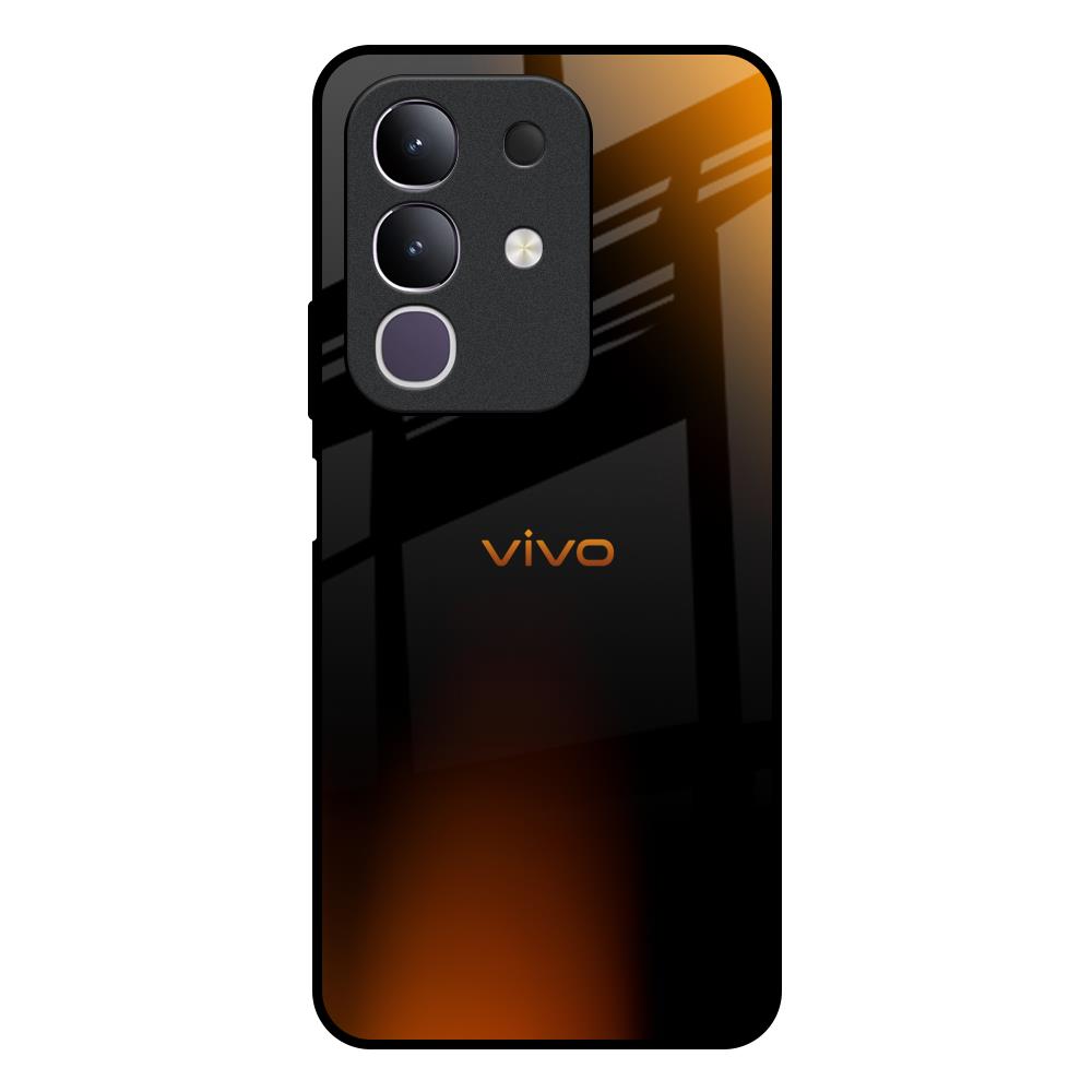 Orange Black Fusion IQOO Z10x 5G Glass Back Cover Online