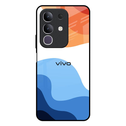 Wavy Color Pattern IQOO Z10x 5G Glass Back Cover Online