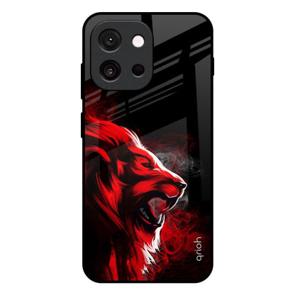 Red Angry Lion OnePlus 13s 5G Glass Back Cover Online