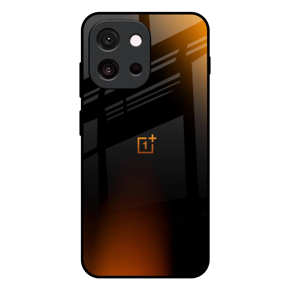 Orange Black Fusion OnePlus 13s 5G Glass Back Cover Online
