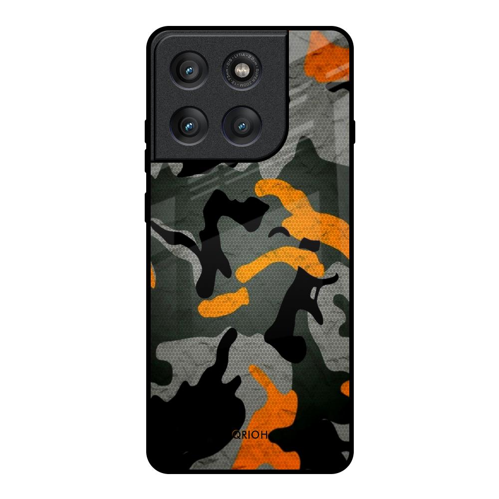 Camouflage Orange Motorola Edge 60 Pro Glass Back Cover Online