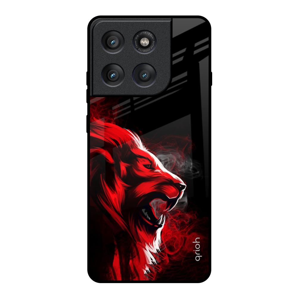 Red Angry Lion Motorola Edge 60 Pro Glass Back Cover Online