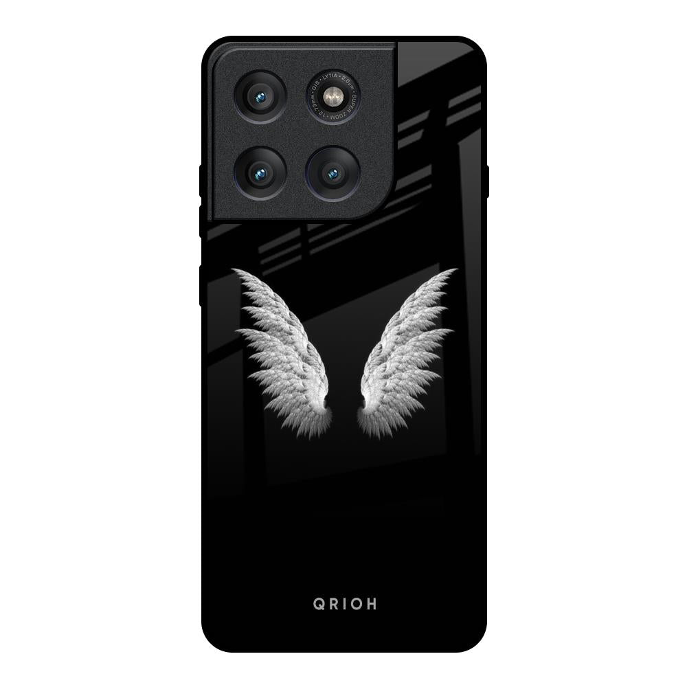 White Angel Wings Motorola Edge 60 Pro Glass Back Cover Online
