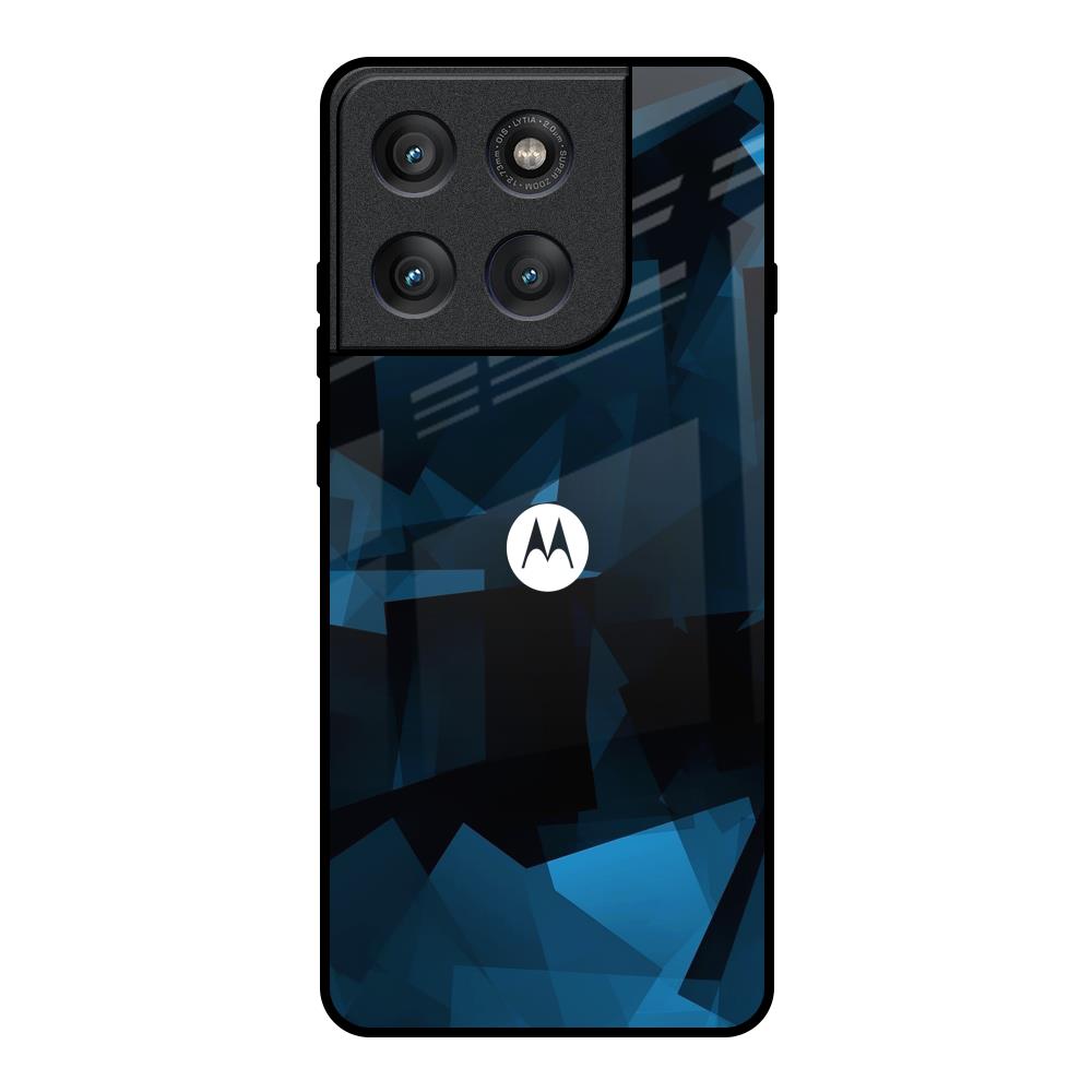 Polygonal Blue Box Motorola Edge 60 Pro Glass Back Cover Online