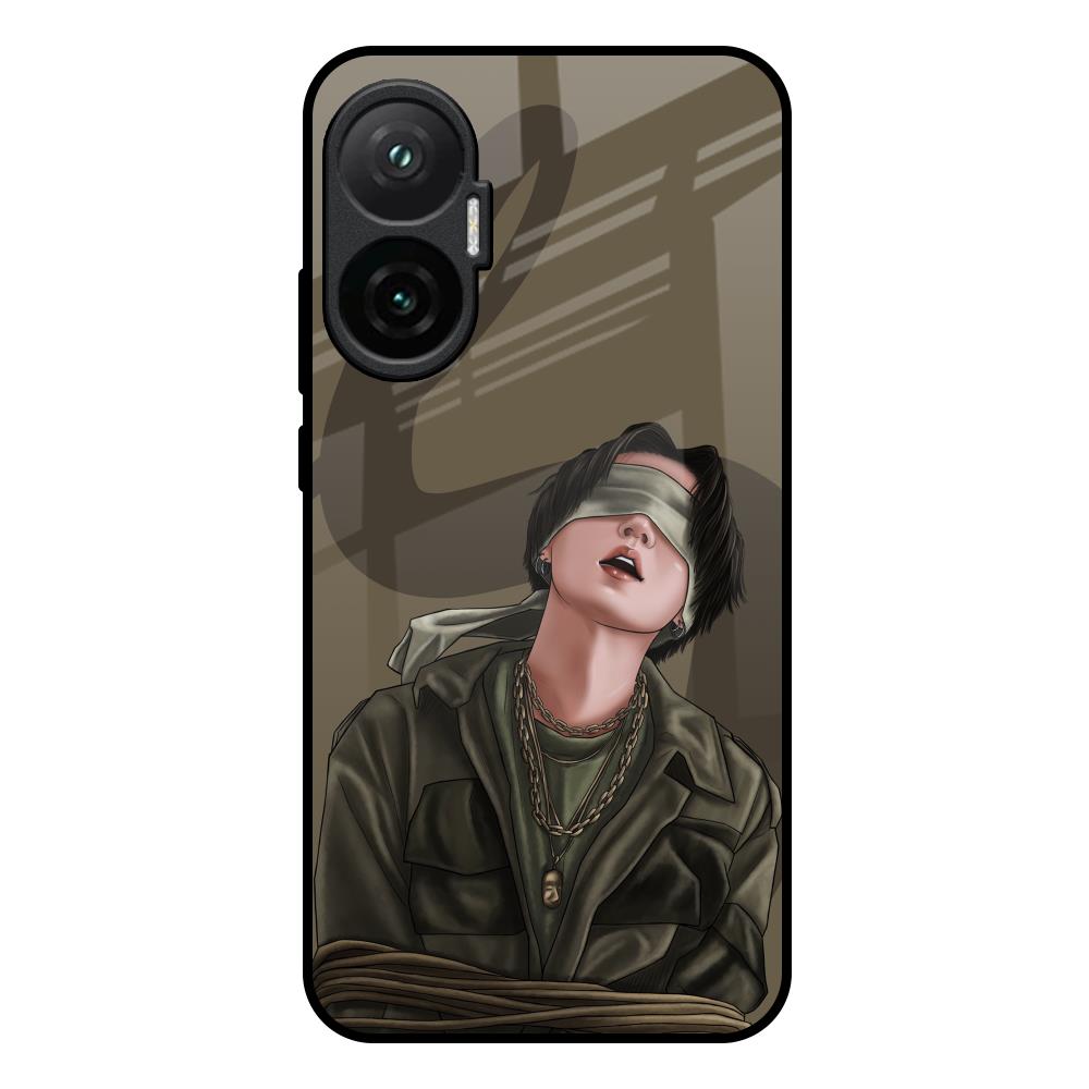 Blind Fold Poco F7 5G Glass Back Cover Online