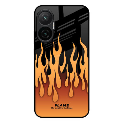 Fire Flame Poco F7 5G Glass Back Cover Online