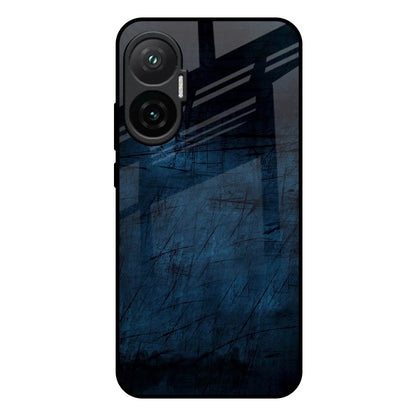 Dark Blue Grunge Poco F7 5G Glass Back Cover Online