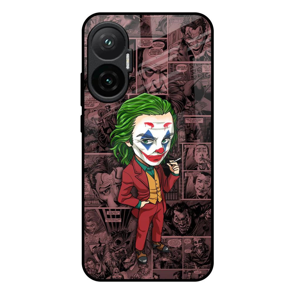 Joker Cartoon Poco F7 5G Glass Back Cover Online