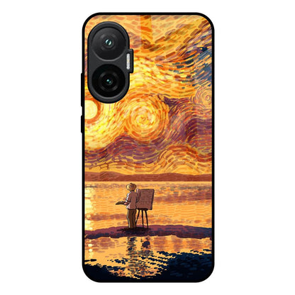 Sunset Vincent Poco F7 5G Glass Back Cover Online