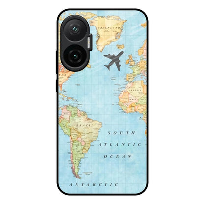 Travel Map Poco F7 5G Glass Back Cover Online