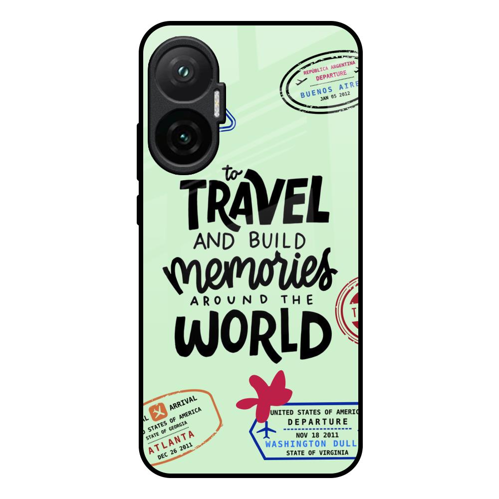 Travel Stamps Poco F7 5G Glass Back Cover Online